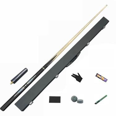 Imagem de Bastão de bilhar Snooker Cue 8 Bola Mesa de bilhar Vara de bilhar para bar ou casa (A Taco de sinuca + acessórios + caixa de tacos A, 10MM)