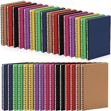 Imagem de Honoson 32 cadernos espirais pequenos, 21 x 14 cm, cadernos pautados universitários, cadernos encadernados em espiral, bloco de notas A5, cores sortidas, 100 páginas, 50 folhas para anotações de