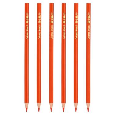 Imagem de PATIKIL Conjunto de lápis de cor laranja, 6 lápis de cor a óleo, lápis de desenho de madeira para artistas, pintura artística