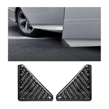 Imagem de Sylvil 2Pcs Protetores de Borda de Porta Lateral de Carro, Protetor de Canto de Porta de Veículo Anticolisão de Fibra de Carbono, Película Adesivo Autoadesiva para Canto de Porta D (2 × 2,1 × 0,3 Pole
