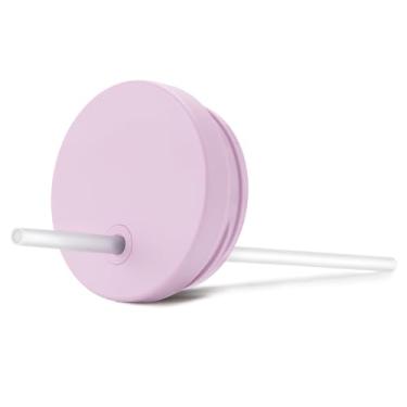 Imagem de Tampa de substituição de 1,134 g para Stanley - Capa de canudo à prova de vazamento para copos Quencher H2.0/1.0 FlowState, tampa de copo rosqueada para Stanley 1,134 g, livre de BPA (lavanda roxa)