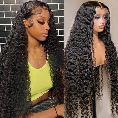 Imagem de Perucas Frontais de Renda NANTLIY Deep Wave 13x6 HD - 200% de Densidad