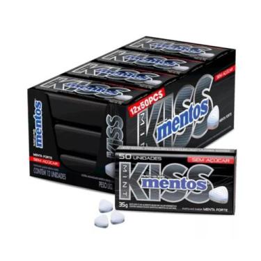Imagem de Pastilha Sem Açúcar Mentos Kiss Xtreme Frozen - Latinha Pack 12 Unidad