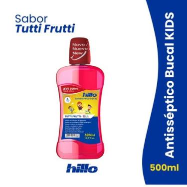 Imagem de Enxaguante Bucal Infantil 500ml Hillo Tutti Frutti - Antisséptico Buca