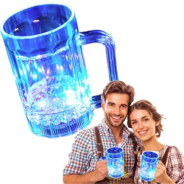 Imagem de Kit 2 Canecas Chopp Led Automático Ativado por Líquido 350 ml - Festa Balada Casamento Carnaval Bar Decoração