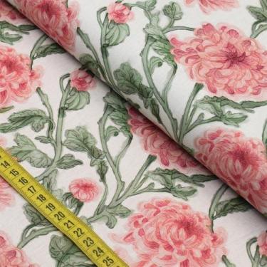Imagem de Tecido Estampado para Patchwork - Casa Criativa : Crisântemo (0,50x1,4
