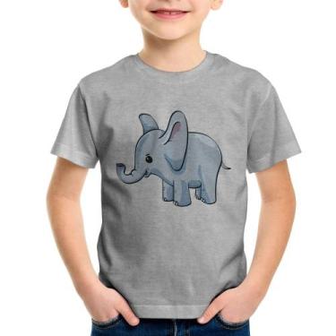 Imagem de Camiseta Infantil Elefante Bebê - Foca na Moda, Cinza, 8