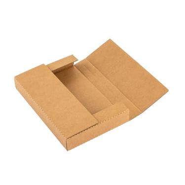 Imagem de wisaiboxl Caixas De Remessa De Dvd 9" C X 6" L X 1,3" A Caixa Pequena Dobrável Fácil Para Envio, Armazenamento, Embalagem, Presentes, Artesanato, Negócios Ou Casa, Com Adesivos Frágeis, Marrom, Paco