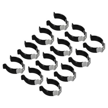 Imagem de Boxonly T10 Suporte de clipes U para suporte de montagem de lâmpada de LED Suporte de tubo fluorescente de aço inoxidável, braçadeiras de tubo, suporte de mola, clipes de ferramentas, preto, pacote