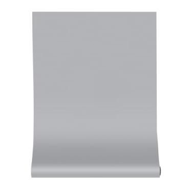 Imagem de KIBOHOME Papel de parede cinza claro de 994 x 69 cm, papel de parede autoadesivo de cor sólida cinza fosco texturizado papel de parede removível para locatários, gavetas, quarto, cozinha