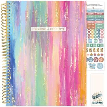 Imagem de bloom daily planners Agenda do ano acadêmico 2025-2026 (21,6 cm x 28 cm) (julho de 2025 a julho de 2026) - Organizador de agenda semanal e mensal com adesivos e abas - Criando uma vida que eu amo