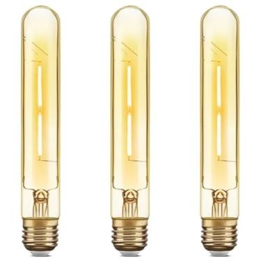Imagem de Kit 3x Lâmpada Filamento LED Retrô T30 2W Branco Quente Bivolt