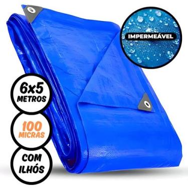 Imagem de Lona Plástica de Proteção 6 x 5 Metros Impermeável - IMPORTWAY