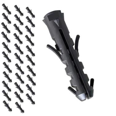 Imagem de Kit 33 Bucha 6mm Plastico Sem Anel Fixação Prateleiras Moveis Armarios