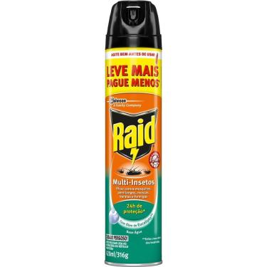 Imagem de INSETICIDA AEROSSOL MULTI-INSETOS BASE ÁGUA COM ÓLEO DE EUCALIPTO RAID FRASCO 420ML SPRAY LEVE MAIS PAGUE MENOS