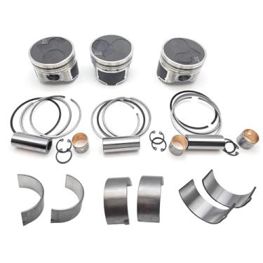 Imagem de HAOSHUN 3 peças de pistão D902 + anéis de pistão com rolamento de biela D902 STD para veículo utilitário com motor Kubota D902 RTV900XTG RTV900XTR RTV900XTW escavadeira KX41 U17 KX018 1J091-21110
