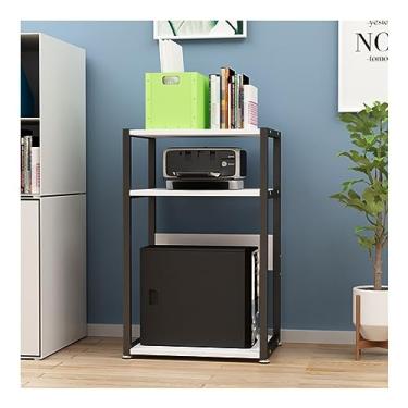 Imagem de Suporte de impressora de mesa removível para escritório 3 camadas para máquina de fax scanner prateleira de sala de estar com pés antiderrapantes prateleiras de impressora (cor: D) (E) (B)