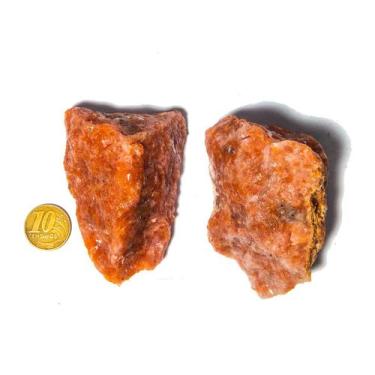 Imagem de 10 Calcita Laranja Bruto Esoterismo 150 a 200g 5 a 9cm TipoA - Cristai
