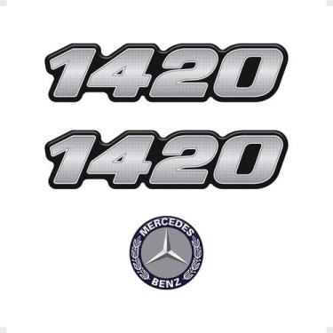 Imagem de Kit Adesivos Caminhão 1420 Mercedes Benz Cromado - Generico - SPORTINO