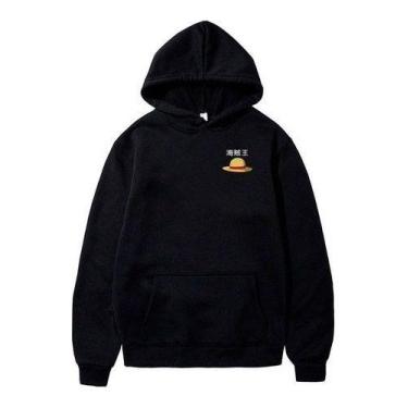 Imagem de Blusa De Frio Moletom One Piece Chapéu Luffy Borracha Anime - Use Nerd