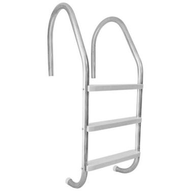 Imagem de Escada Inox Para Piscina 3 Degraus Abs Shop das Cascatas