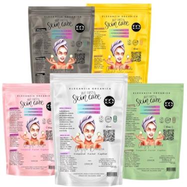 Imagem de Skin Care 500GR Argila 5 Cores - VERDE - ROSA - PRETA - BRANCA - DOURADA 100% Natural (100gr Cada) Skincare