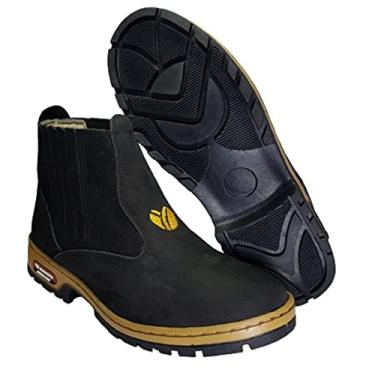 Imagem de Botina Modativa Agriculture Couro Nobuck Legítimo (35, Preto)