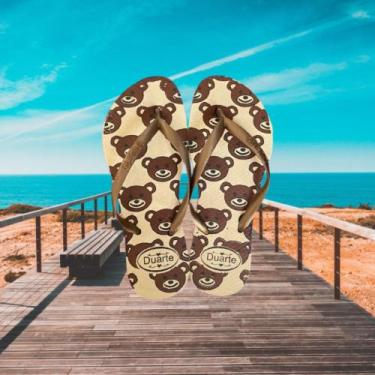 Imagem de Chinelo Feminino Adulto Estampado - Duarte, Ursinho marrom ref45n, 37