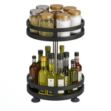 Imagem de Organizador Compacto Multiuso Giratório 360° para Temperos Maquiagem Acessórios e Muito Mais