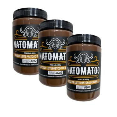 Imagem de Kit 03un Doce De Leite Búfala A2a2 Gourmet Natomatoo 400g