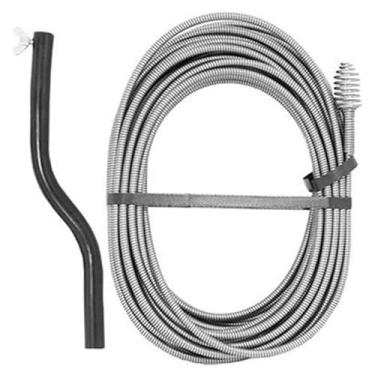 Imagem de Desentupidor Manual 5m a 15m Mola de Aço Ralo Pia Banheiro Cozinha Quintal Cano Calha(10 Metros)