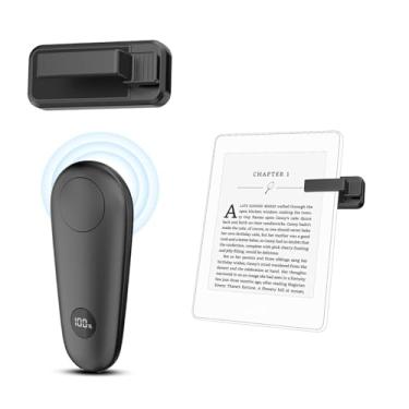 Imagem de Virador de página de controle remoto para Kindle Paperwhite Scribe Oasis Kobo eReaders, virador de página clicker para iPhone, iPad, tablets Android, câmera de leitura, gravação de vídeo, disparadores