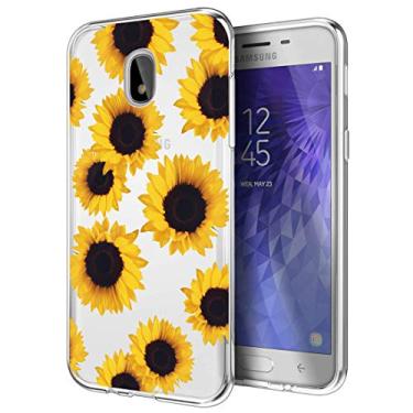 Imagem de Sidande Capa para Galaxy J3, capa para celular J3Star/J3Orbit/J3 Achieve, à prova de choque, floral, macia, flexível, TPU, fina, fina, para Samsung Galaxy J32018, girassol