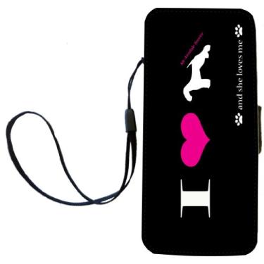 Imagem de Rikki Knight I Love My Airedale Terrier Dog Flip Capa para iPhone com aba magnética para iPhone 5/5s - I Love My Airedale Terrier Dog