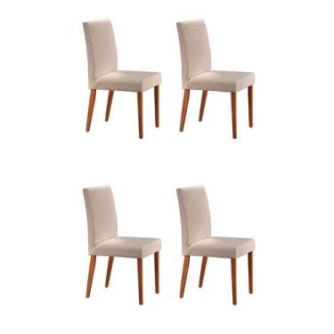 Imagem de Conjunto com 4 Cadeiras de Jantar Tália II Creme - Mobly