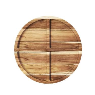 Imagem de Petisqueira De Madeira Redonda Com 4 Divisões - Stolf