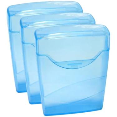 Imagem de Estojo Organizador Grande para Porta Cotonete Hastes 3 Und (Azul)