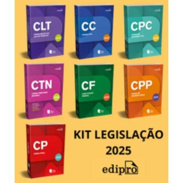 Imagem de KIT COLEÇÃO LEGISLAÇÃO 2025   Constituição Federal 2025 + CLT 2025 + Código Civil 2025 + Código de P