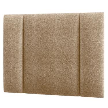 Imagem de Cabeceira Estofada Cama Box Solteiro Com Led Moderna 90 Cm Cor:buclé Bege