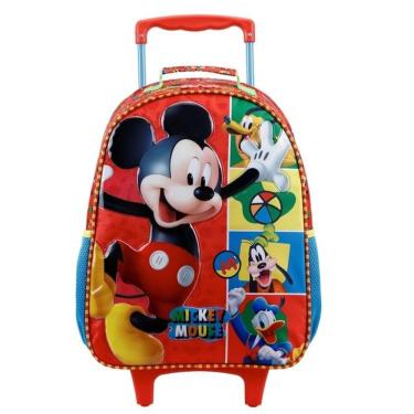 Imagem de Mochila Rodinha Escolar Infantil Mickey Pateta Xeryus 11610