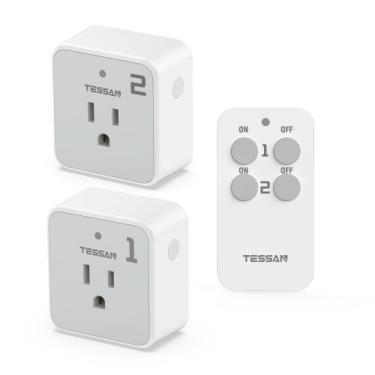 Imagem de Plugue de saída de controle remoto TESSAN Wireless Light Switch