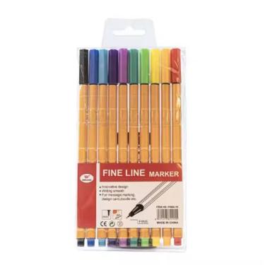 Imagem de Kit 12 Canetas Hidrográficas Ponta Fina 0.4mm Fine Line