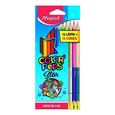 Imagem de Lápis De Cor Maped Color'peps Star 12+3duo 15 Cores - Napolestore