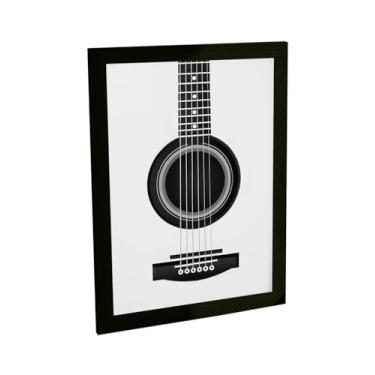 Imagem de Quadro Decorativo Violão Musica Ilustração Minimalista Decoração Poster Quarto Sala