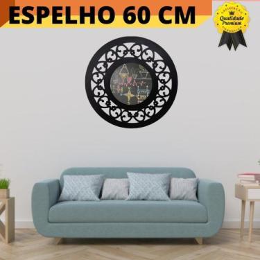 Imagem de Espelho de parede mdf preto Decoração arabesco Espelho S01 - CARIOCA A