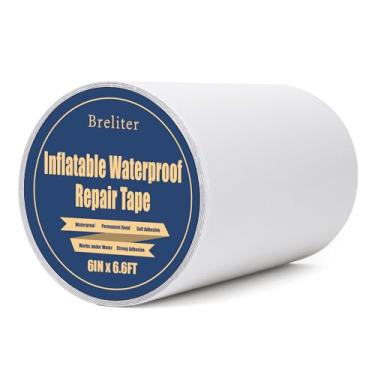 Imagem de Breliter Fita de reparo inflável impermeável – Kit de reparo de TPU impermeável, fita de reparo de vedação para colchão de ar, casa de salto, brinquedos infláveis, barraca, anel de natação - 15 cm x 2