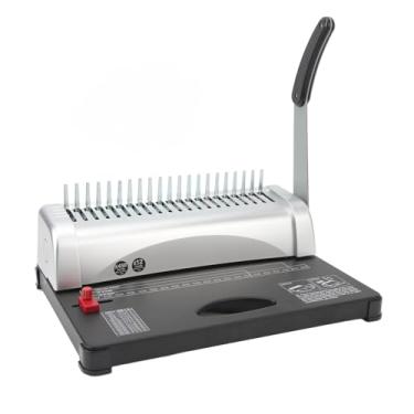 Imagem de Asixxsix Máquina de Encadernação de Pente, Ligante Manual de 21 Orifícios Com Facas de Aço Carbono para 10-450 Páginas, Controle Deslizante de Papel Fixo,Letra de Ajuste A4 A5 Papel