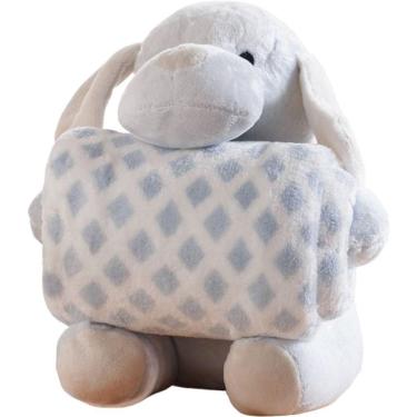 Imagem de Bichinho De Pelúcia Fazenda New Com Manta Bebê 100x75cm Cachorrinho