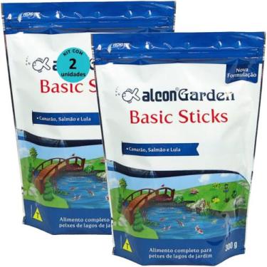 Imagem de Alcon garden basic sticks 300g ração para peixes kit com 2