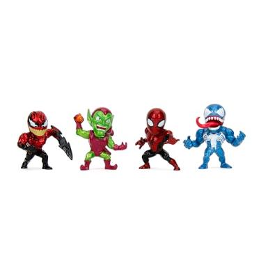 Imagem de Jada Spider-Man Metalfigs 4-Pack – Collectible 2.5” Metal Figures – Spider-Man, Green Goblin, Toxin, Venom – Classic Marvel Heroes,
